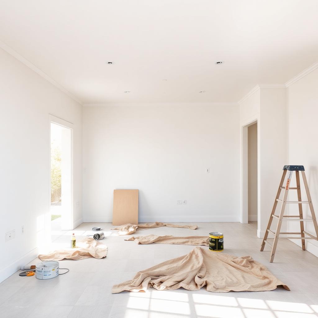 Interior of a home mid-renovation showing new framing and natural light